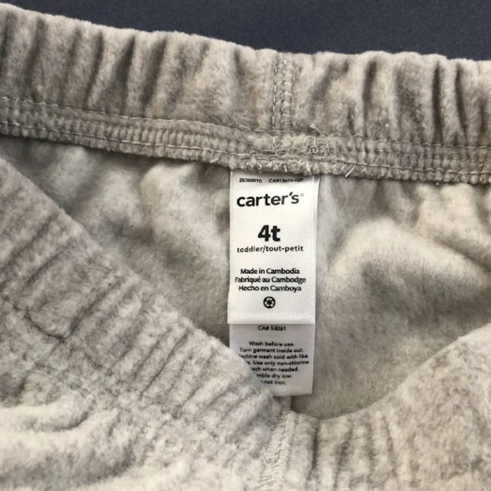 Carter's 4T light gray sweatpants NEW